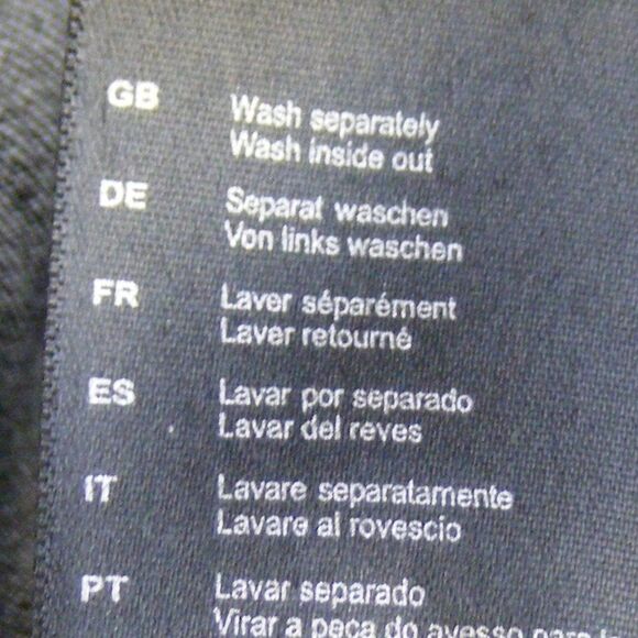 SCOTCH & SODA Blouse, XS, Black Denim, Eyelet Ruffle bib, Long sleeve, Snaps - Picture 15 of 16